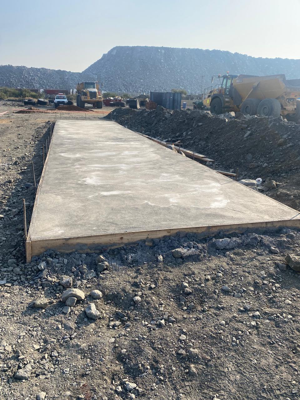 Completed cast-in-situ concrete pad